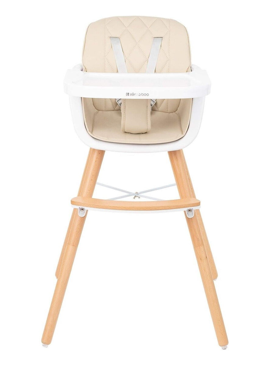 KikkaBoo Woody 2 in 1 Highchair Can Later Be Converted To A Chair - Beige KikkaBoo Mama's Joy