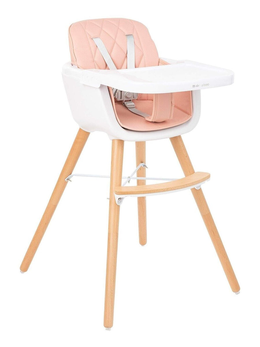 KikkaBoo Woody 2 in 1 Highchair Can Later Be Converted To A Chair Pink KikkaBoo Mama's Joy