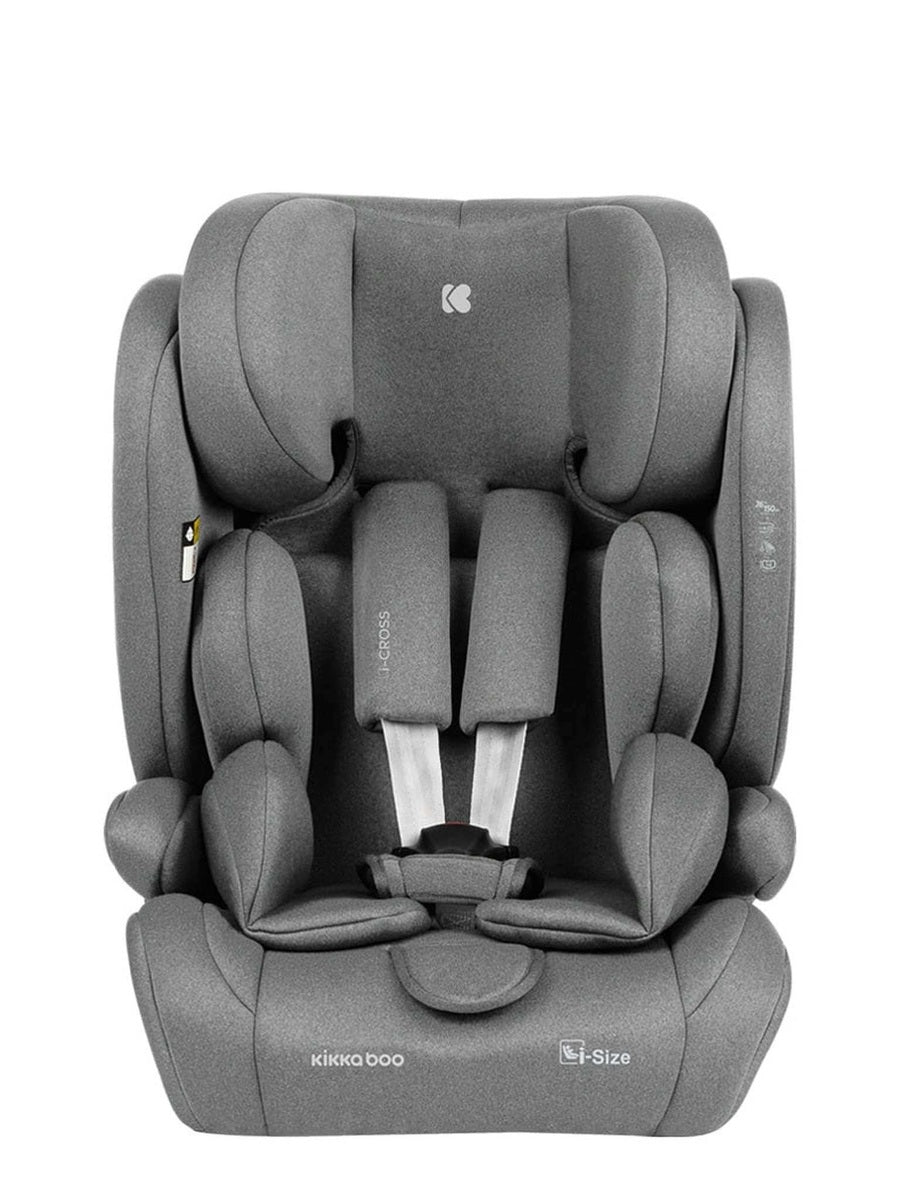 KikkaBoo i-Cross i-Size Car seat ISOFIX 76-150 cm Light Grey KikkaBoo Mama's Joy