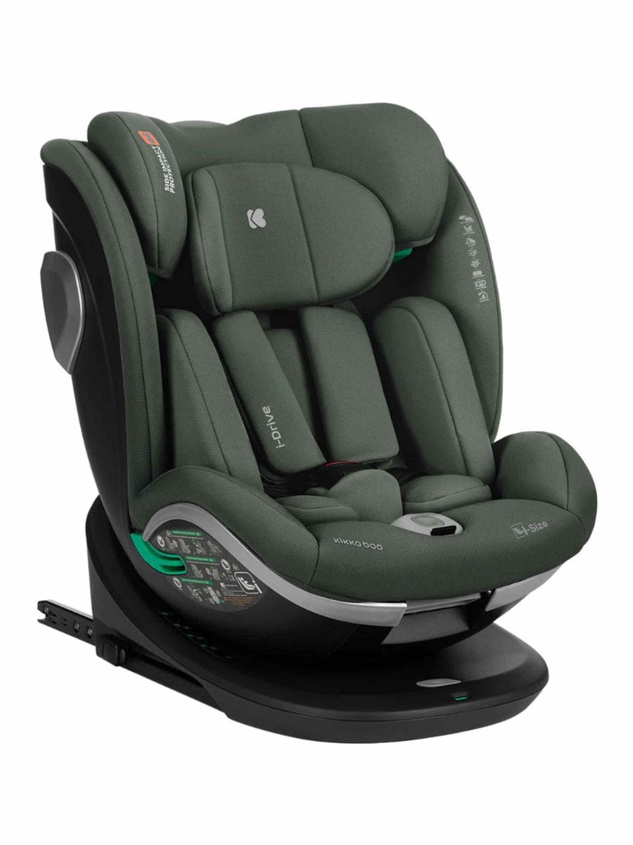 KikkaBoo i-Drive 360° Rotating Baby Child Car Seat i-Size ISOFIX 40-150 cm Army Green KikkaBoo Mama's Joy