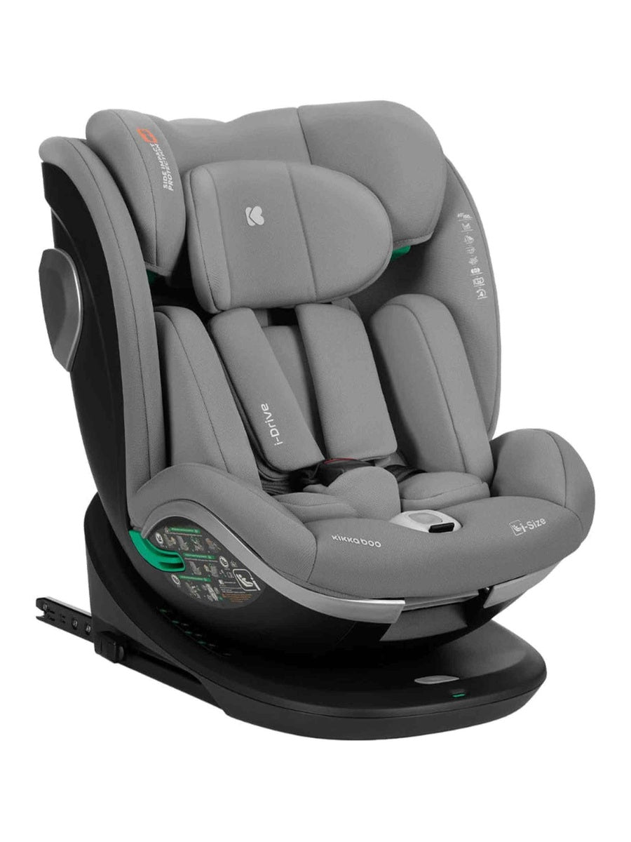 KikkaBoo i-Drive 360° Rotating Baby Child Car Seat i-Size ISOFIX 40-150 cm Light Grey KikkaBoo Mama's Joy