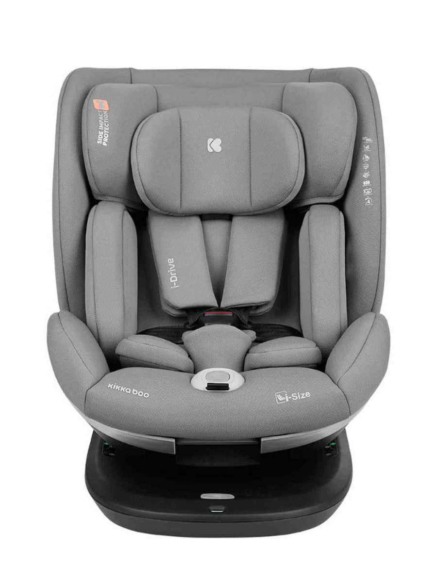 KikkaBoo i-Drive 360° Rotating Baby Child Car Seat i-Size ISOFIX 40-150 cm Light Grey KikkaBoo Mama's Joy