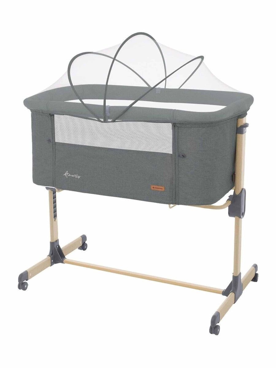 Kikkaboo Amaris Baby Bedside Crib Cot Anti-Reflux Positioning Soft Mattress - Dark Grey KikkaBoo Mama's Joy
