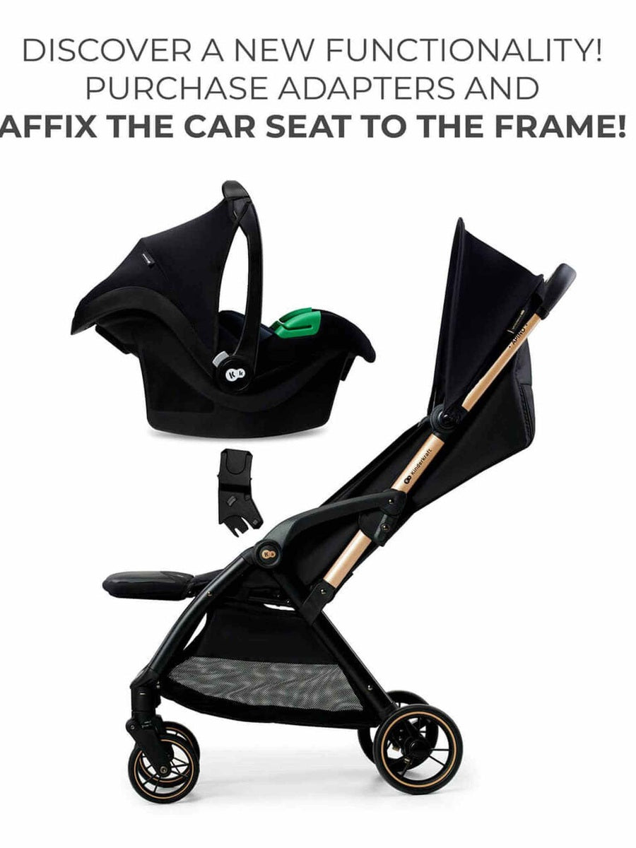 Kinderkraft Apino Compact Baby Stroller Pushchair Raven Black Kinderkraft Mama's Joy
