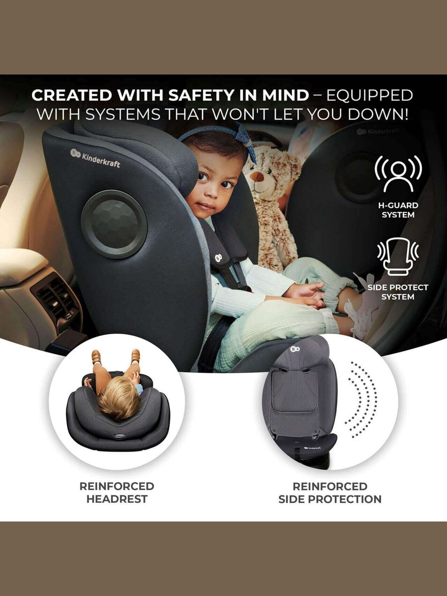 Kinderkraft Baby Infant i-360 Rotating/Swivel Car Seat ISOFIX i-Size - Grey Kinderkraft Mama's Joy