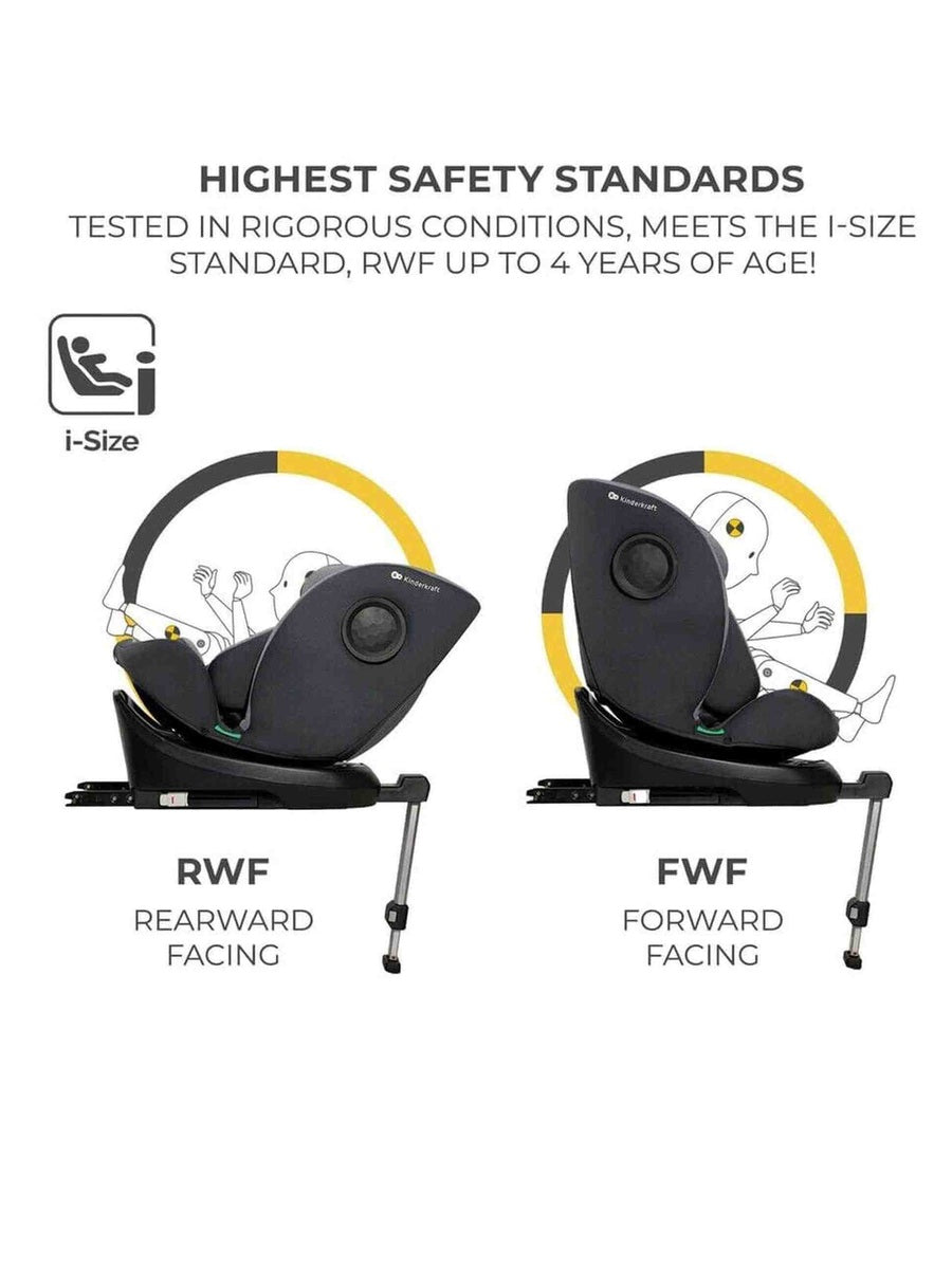 Kinderkraft Baby Infant i-360 Rotating/Swivel Car Seat ISOFIX i-Size - Grey Kinderkraft Mama's Joy