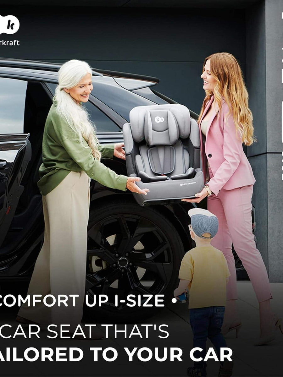 Kinderkraft Comfort Up i-Size Safety Car Seat Booster from 15Months- 12Years, Grey Kinderkraft Mama's Joy