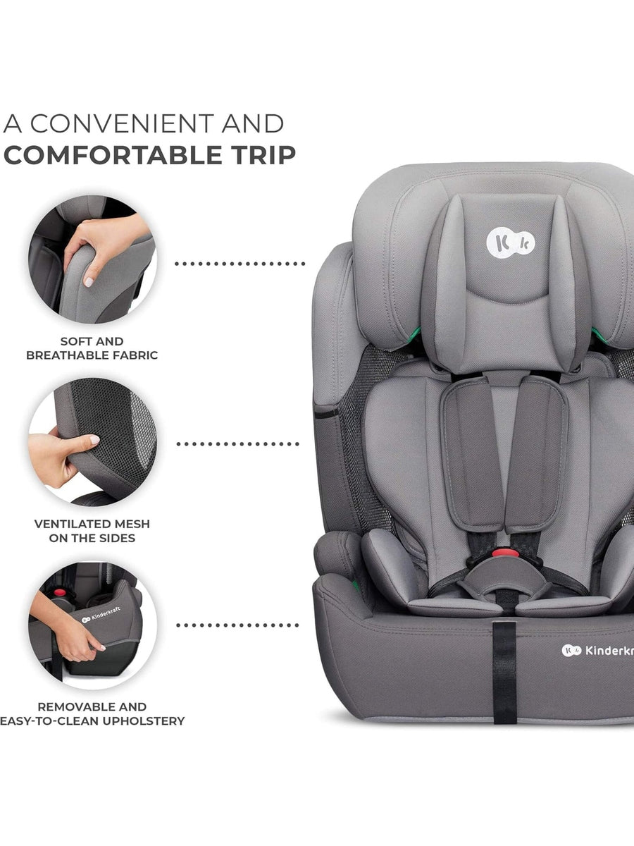 Kinderkraft Comfort Up i-Size Safety Car Seat Booster from 15Months- 12Years, Grey Kinderkraft Mama's Joy