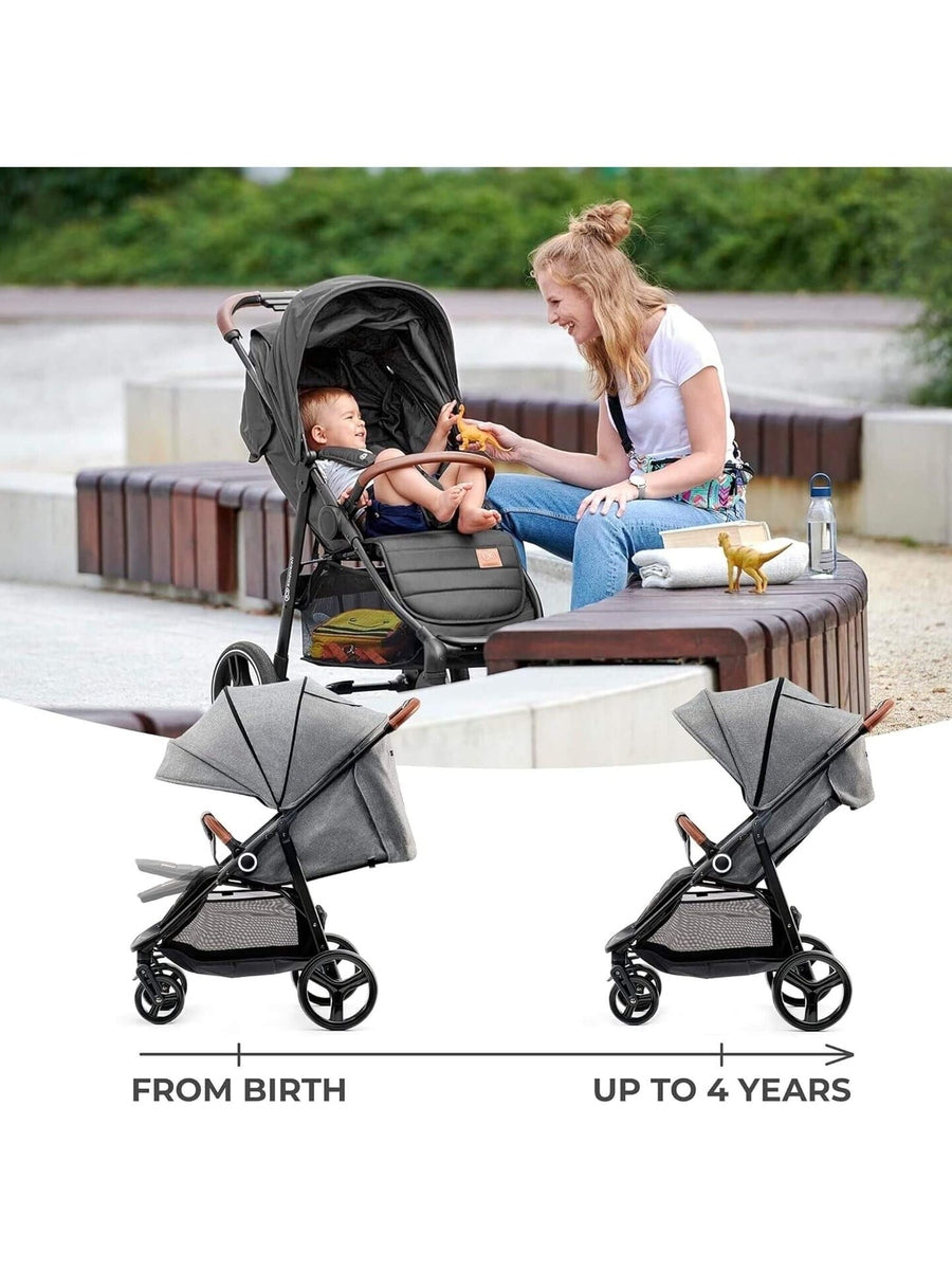 Kinderkraft Grande Plus Toddler Pushchair Pram Stroller Foldable up to 22kg Grey Kinderkraft Mama's Joy