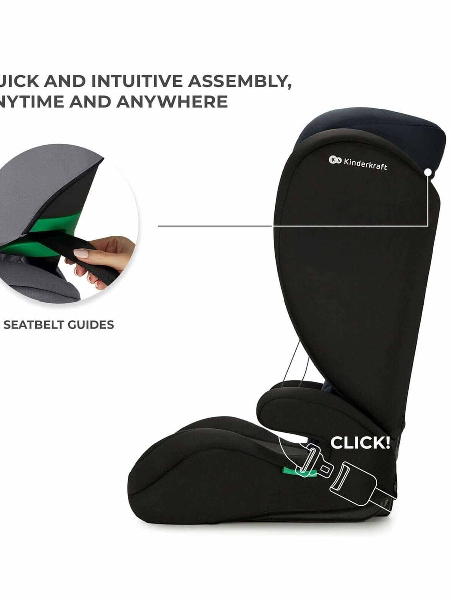 Kinderkraft I-SPARK i-Size Child Adjustable Travel Car Seat 100-150cm - Black Kinderkraft Mama's Joy