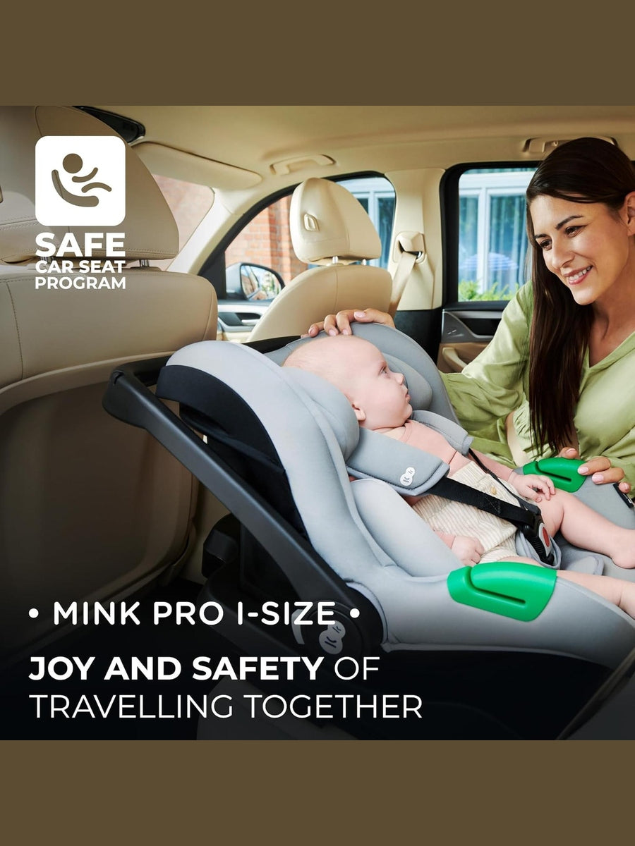 Kinderkraft Mink PRO i-Size Car Seat with ISOFIX Base – Grey 40–75 cm Kinderkraft Mama's Joy