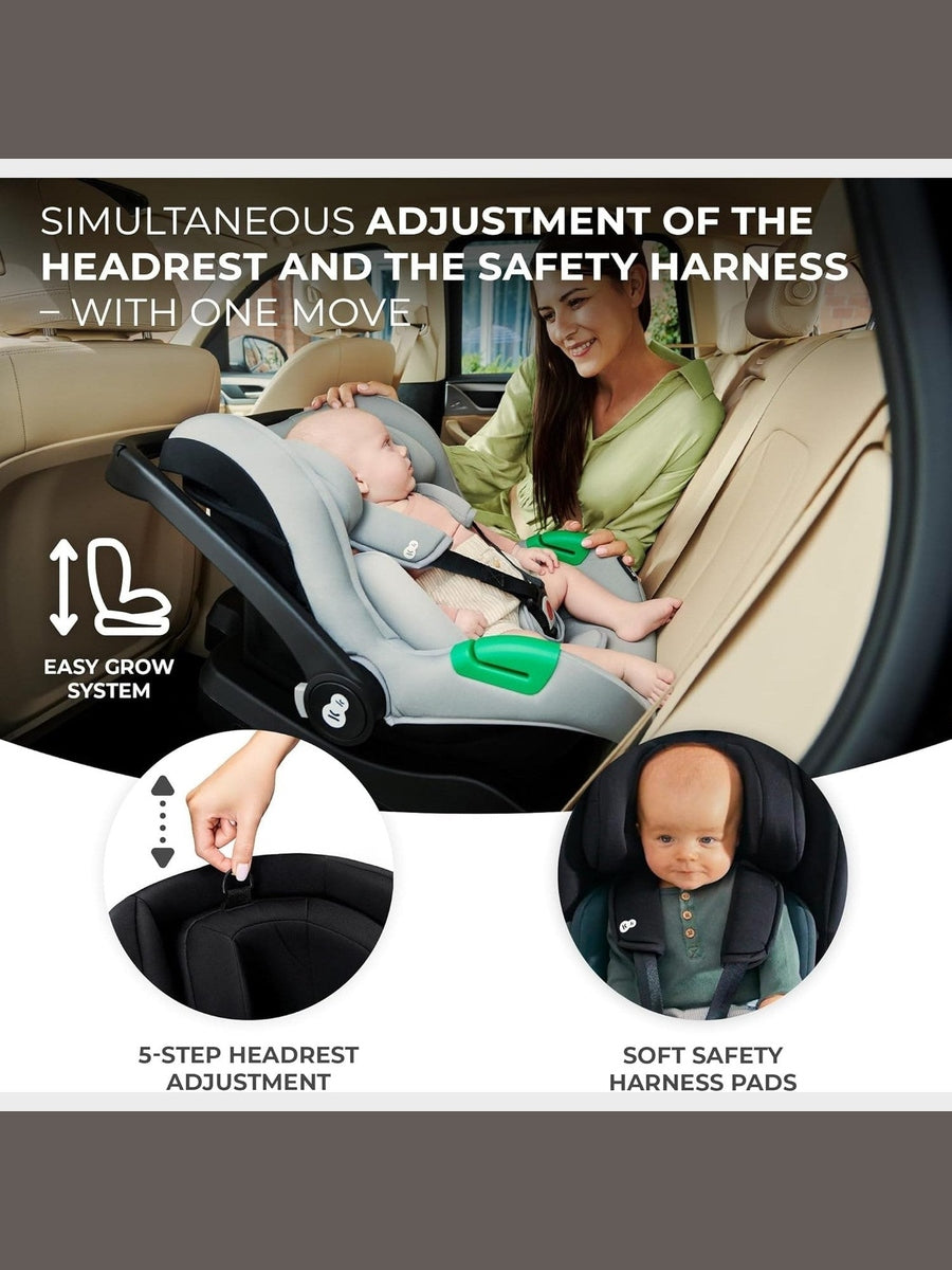 Kinderkraft Mink PRO i-Size Car Seat with ISOFIX Base – Grey 40–75 cm Kinderkraft Mama's Joy