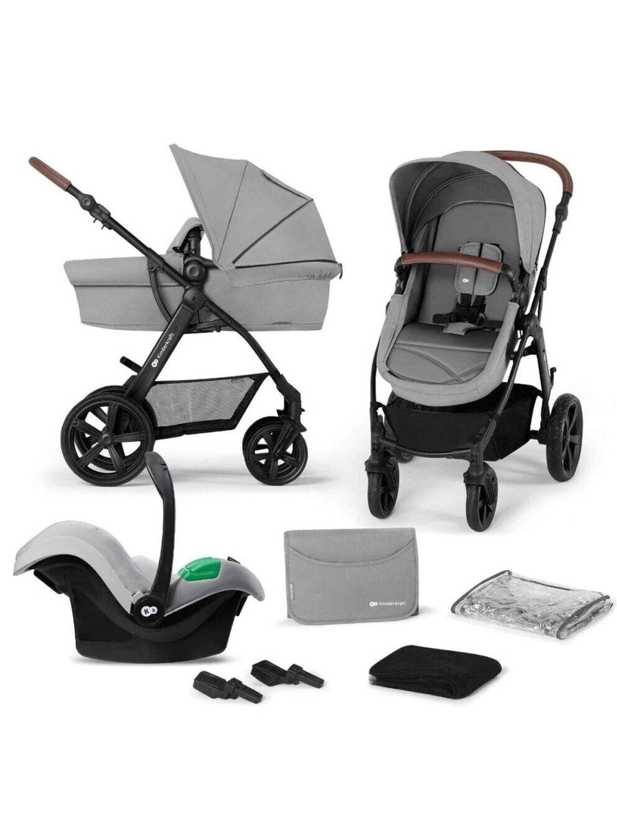 Kinderkraft Moov CT Travel System 3in1 Reversible Pushchair+ Car Seat - Pro Grey Kinderkraft Mama's Joy