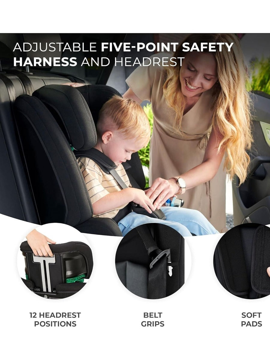 Kinderkraft Safety FIX2 I-Size Baby Booster Child Car Seat ISOFIX - Grey Kinderkraft Mama's Joy