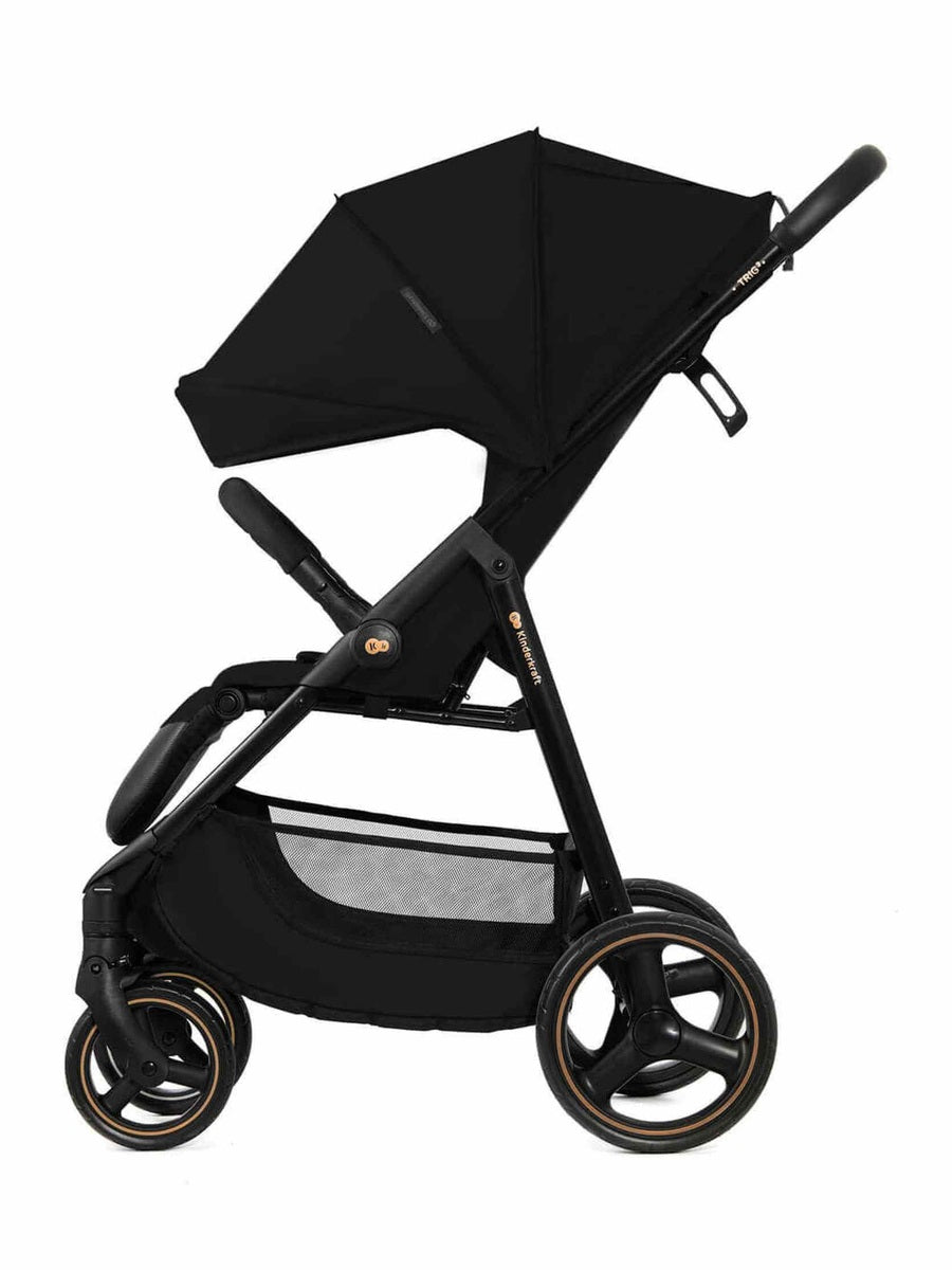 Kinderkraft Trig 3 Lightweight Stroller – One-Hand Fold, Lie-Flat Seat, UPF50+ Hood | Birth to 22kg - Black Kinderkraft Mama's Joy