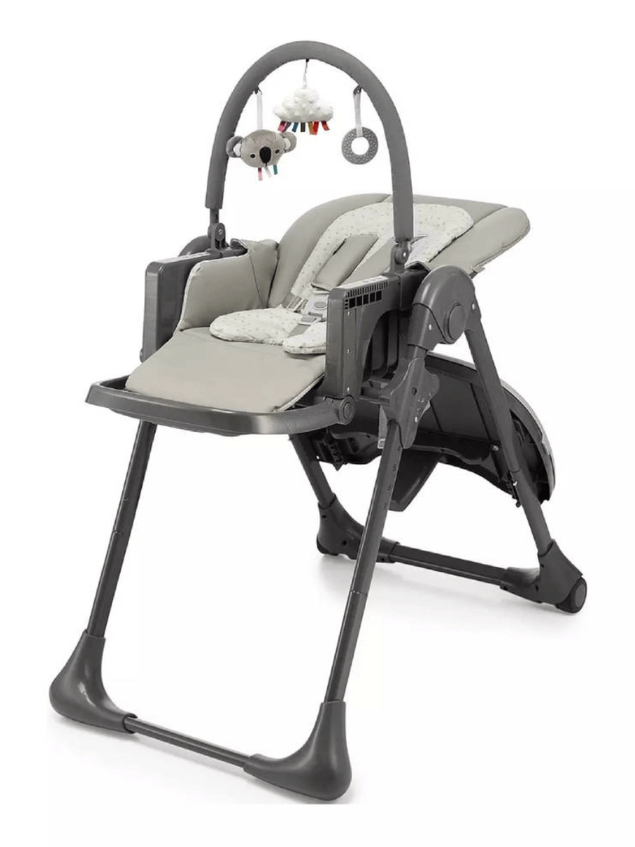 Kinderkraft Tummie, 2-in-1 Baby Hign Chair Bouncer Ergonomic Comfortable Grey Kinderkraft Mama's Joy