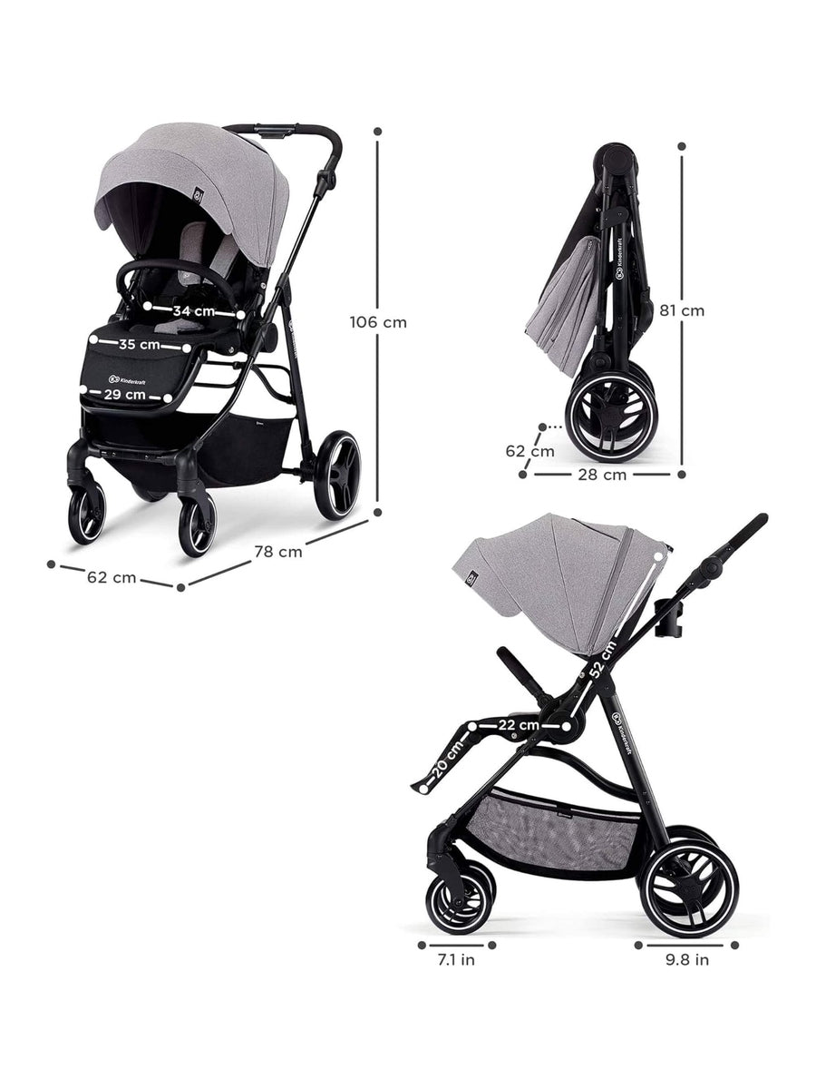 Kinderkraft Vesto Baby Stroller Grey Kinderkraft Mama's Joy