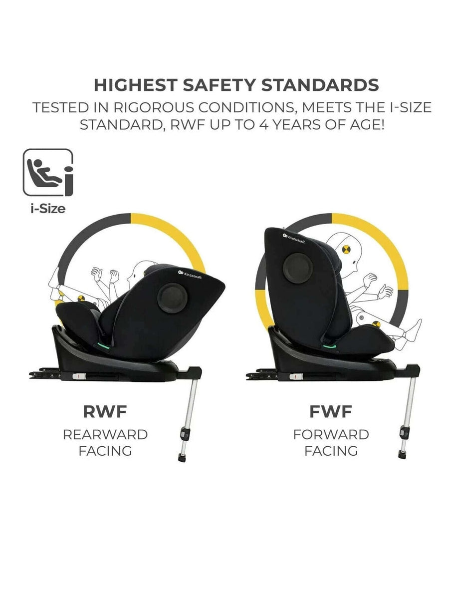 Kinderkraft i-360 Rotating Swivel Baby Infant Car Seat With ISOFIX i-Size- Black Kinderkraft Mama's Joy