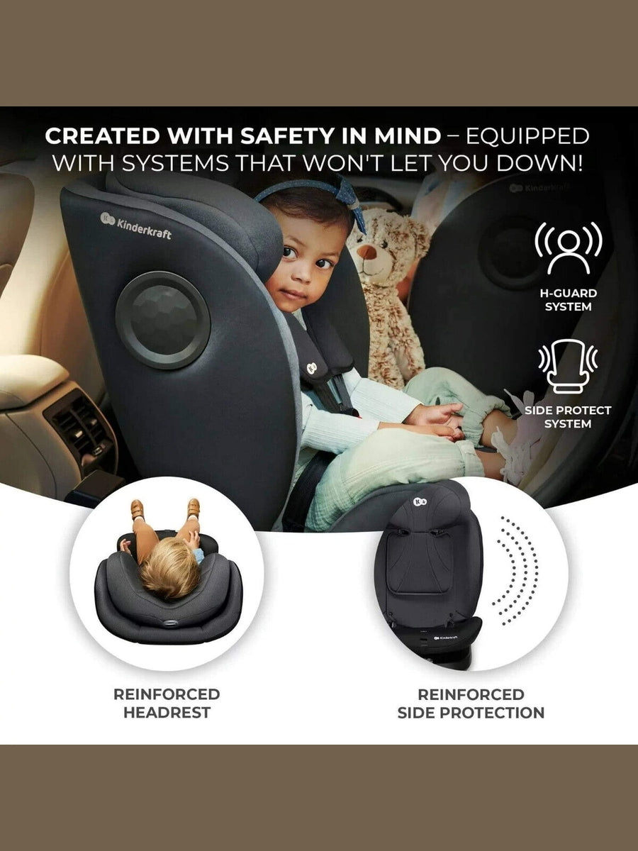 Kinderkraft i-360 Rotating Swivel Baby Infant Car Seat With ISOFIX i-Size- Black Kinderkraft Mama's Joy