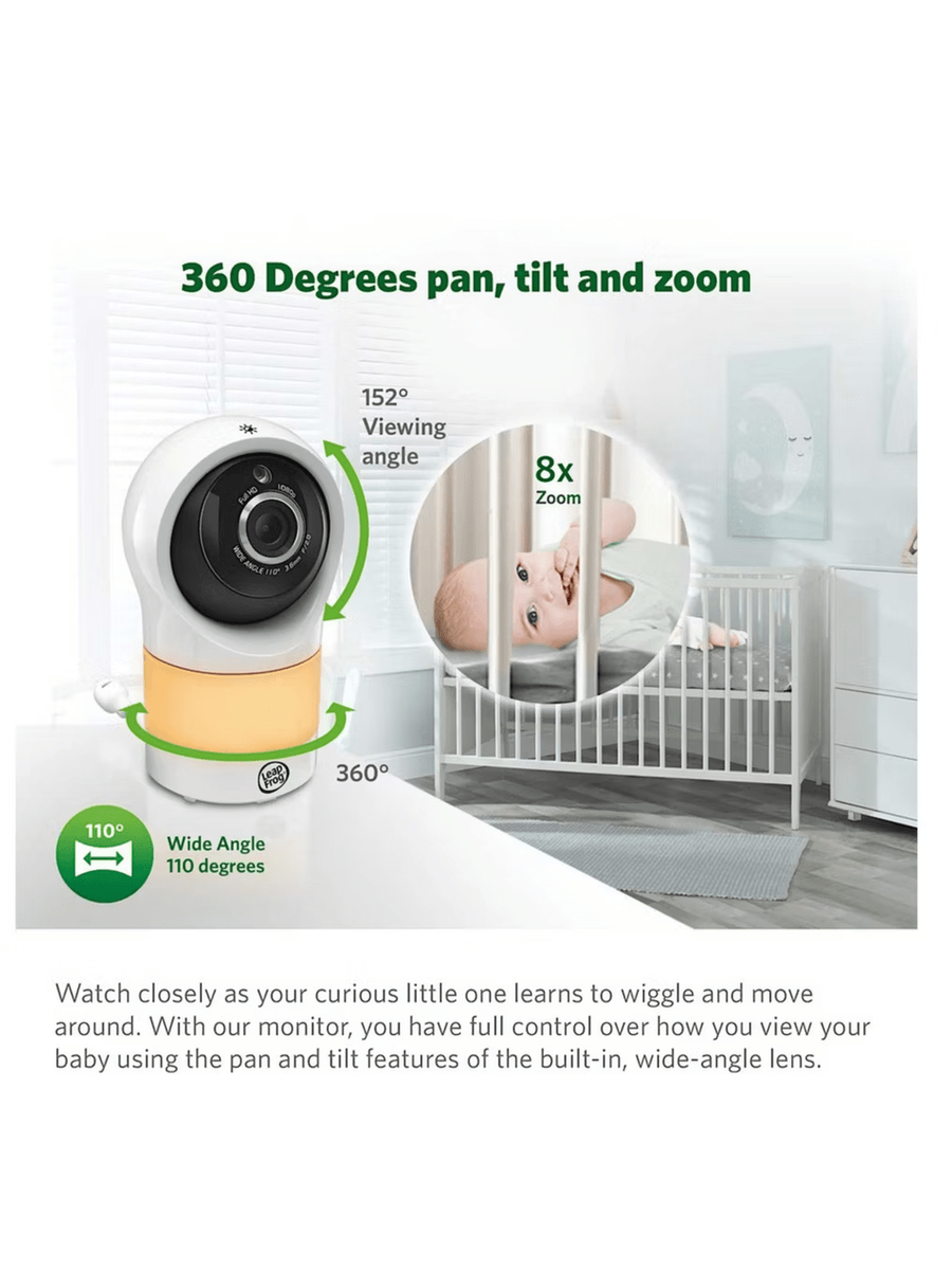 LeapFrog Baby Monitor with Motorized Pan and Tilt Camera – White LF1911HD Leap Frog Mama's Joy