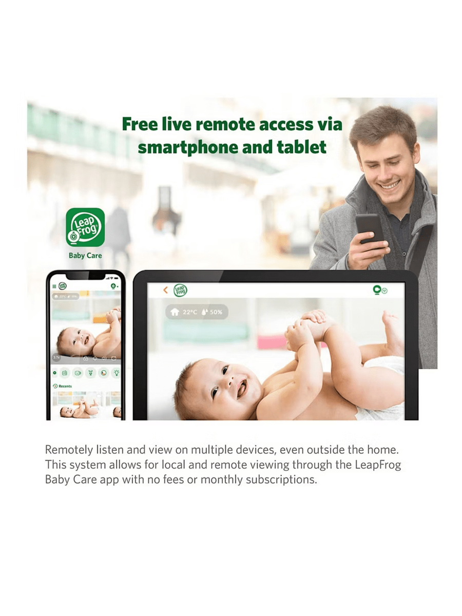 LeapFrog Baby Monitor with Motorized Pan and Tilt Camera – White LF1911HD Leap Frog Mama's Joy