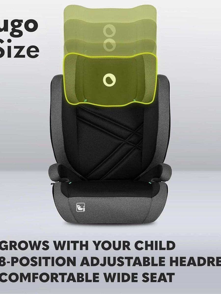 Lionelo Hugo i-Size Child Car Seat with ISOFIX-Black Grey Lionelo Mama's Joy
