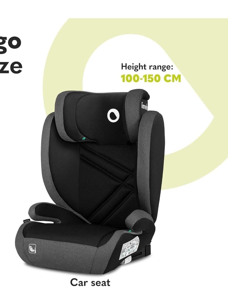 Lionelo Hugo i-Size Child Car Seat with ISOFIX-Black Grey Lionelo Mama's Joy