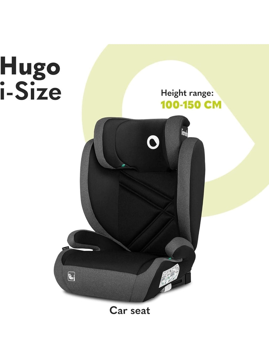 Lionelo Hugo i-Size Child Car Seat with ISOFIX-Black Grey Lionelo Mama's Joy
