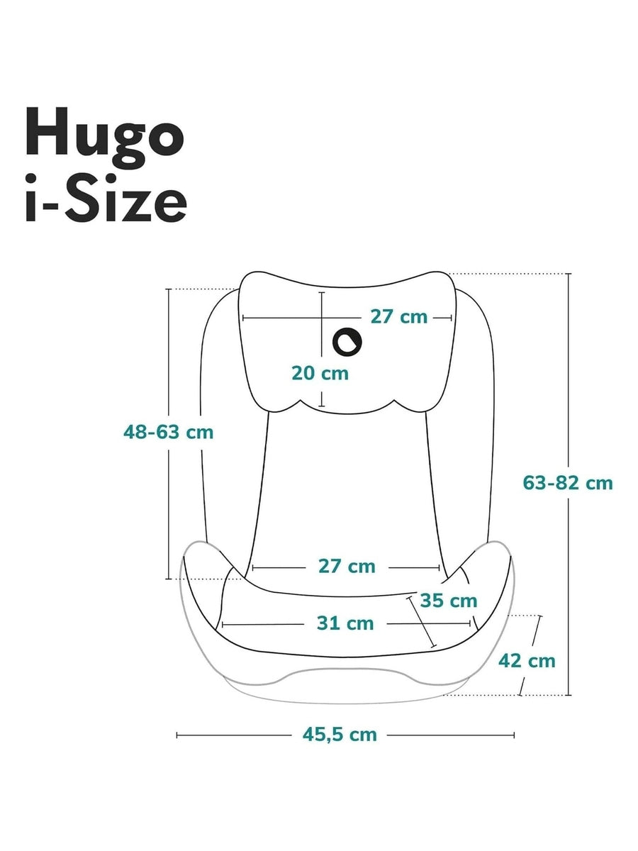Lionelo Hugo i-Size Child Car Seat with ISOFIX-Black Grey Lionelo Mama's Joy