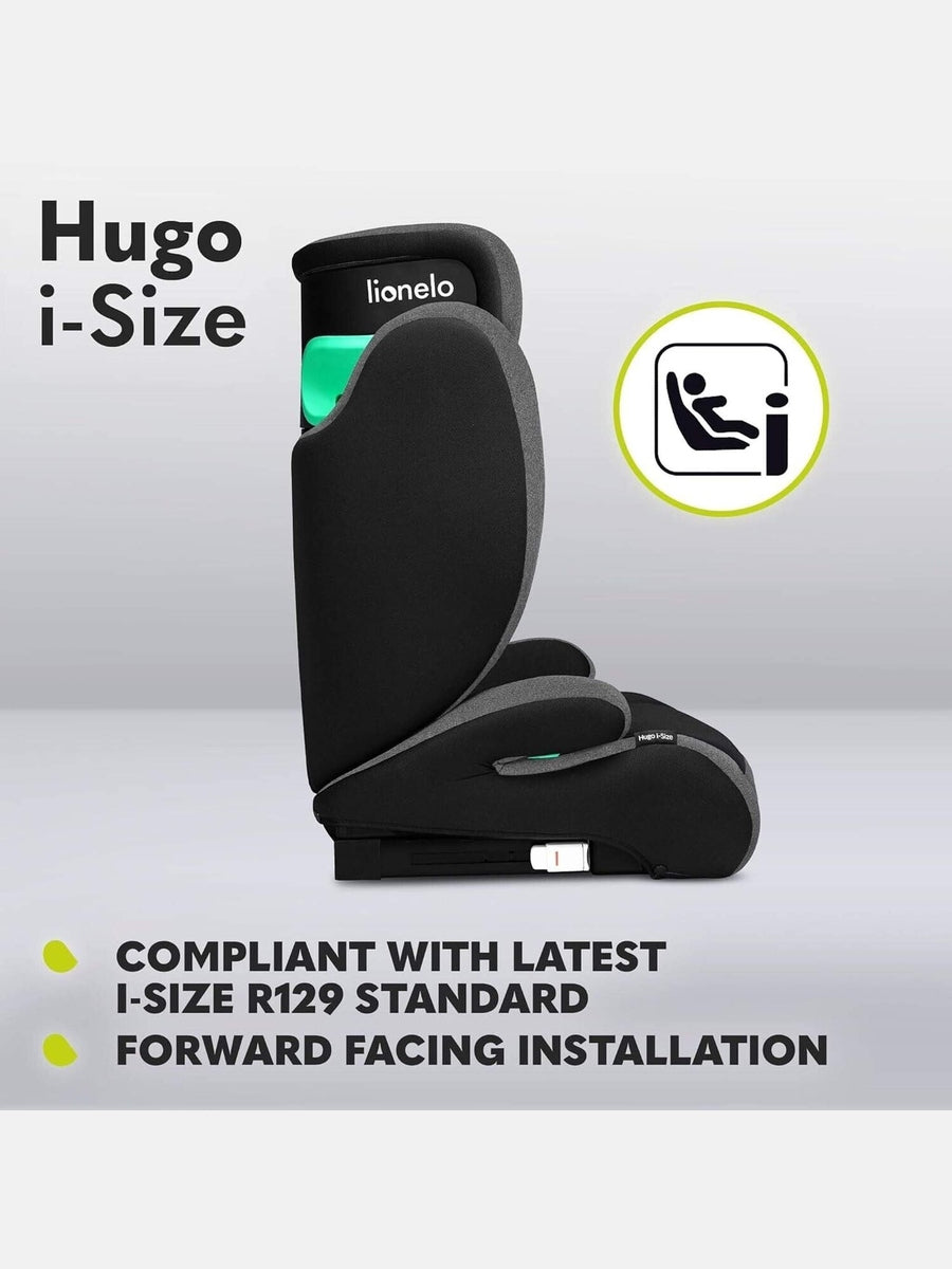 Lionelo Hugo i-Size Child Car Seat with ISOFIX-Black Grey Lionelo Mama's Joy
