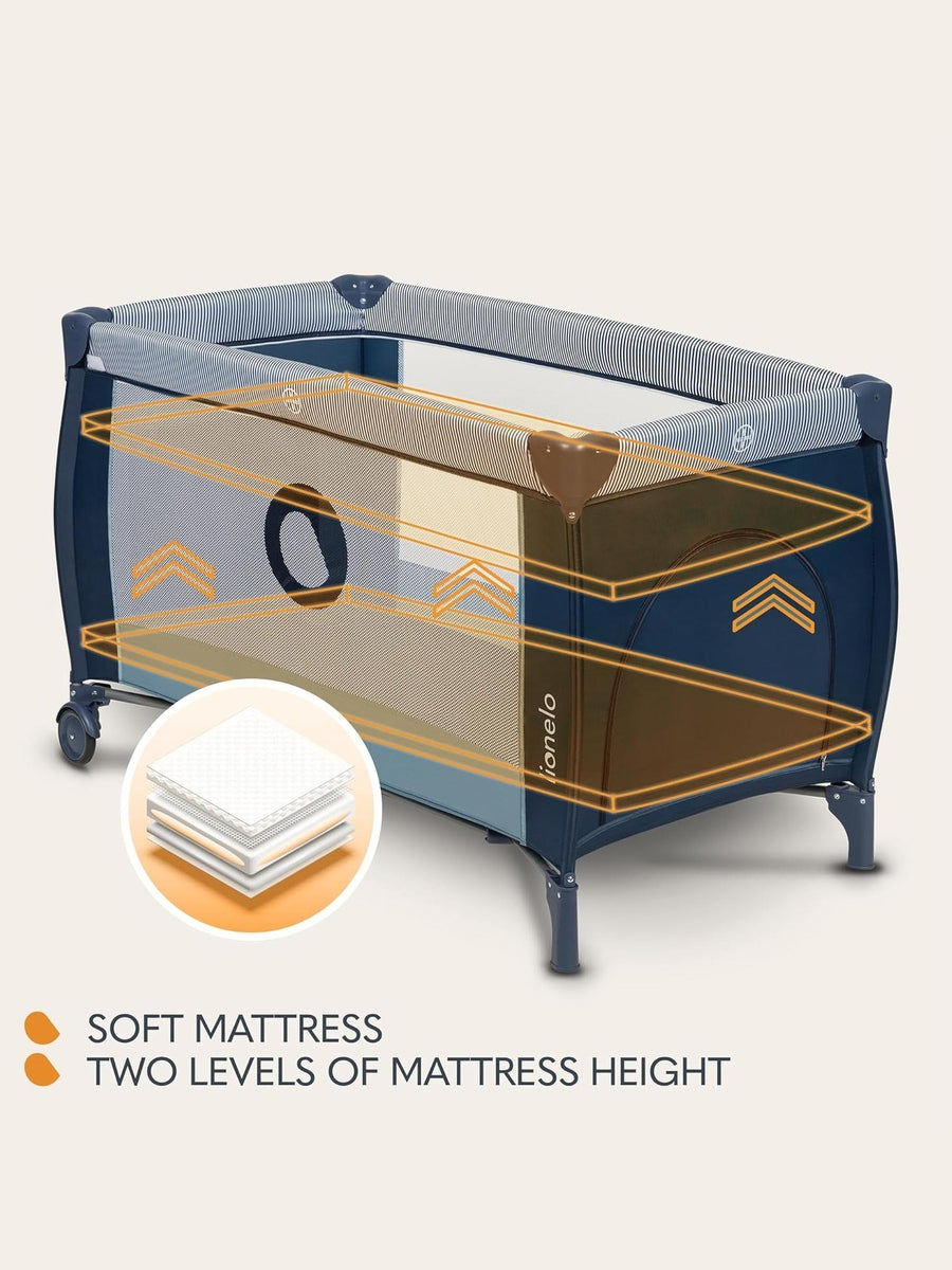 Lionelo Sven Plus 2-in-1 Travel Cot & Portable Baby Zone 0–36 Months Lionelo Mama's Joy