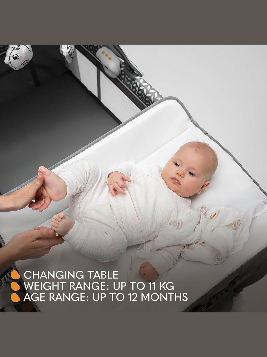 Lionelo Sven Plus 2-in-1 Travel Cot & Portable Baby Zone 0–36 Months