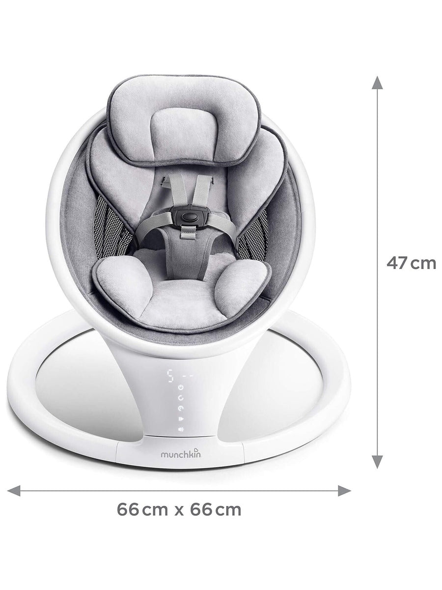 Munchkin Electric Baby Bouncer Swing Chair - Bluetooth Enabled Baby Chair White Munchkin Mama's Joy