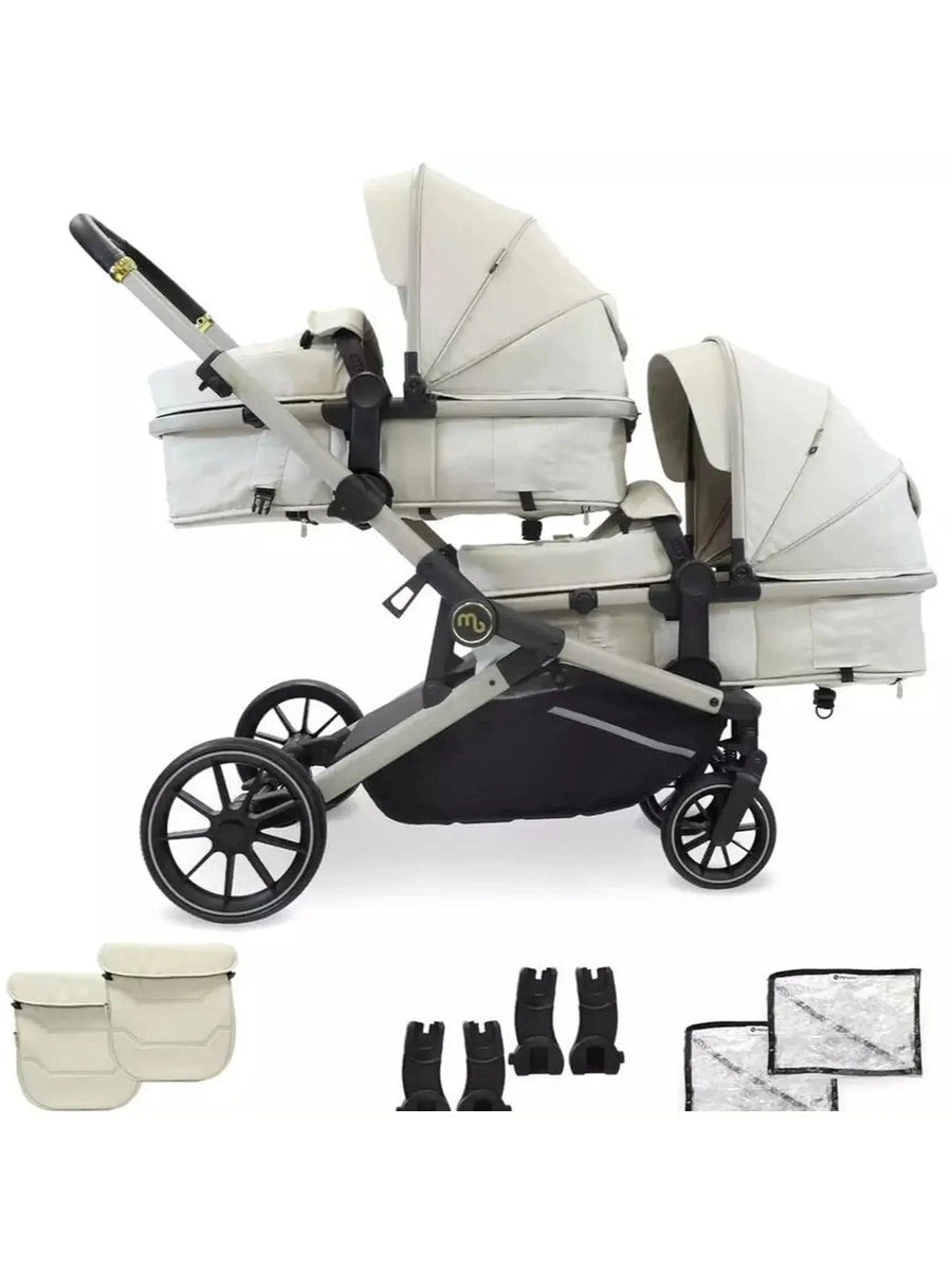 My Babiie MB33 Tandem Double Pushchair - Ivory My Babiie Mama's Joy