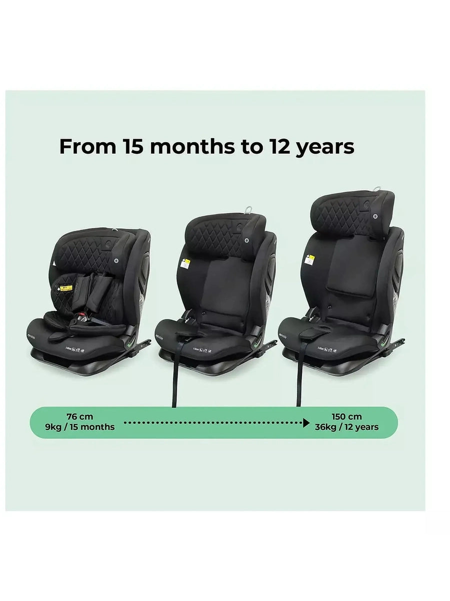 My Babiie MBCS123 i-Size 76-150cm Car Seat - Black MyBabiie Mama's Joy