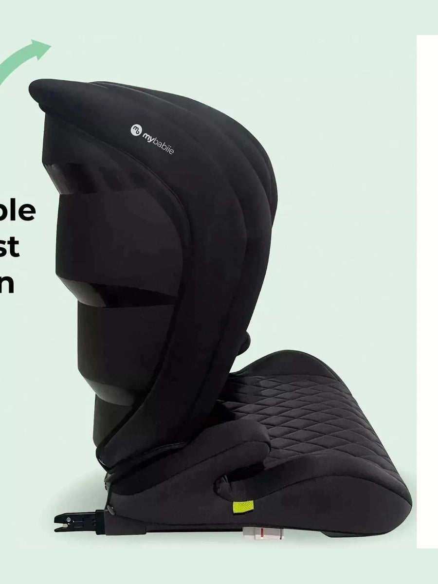 My Babiie i-Size Car Seat 100–150cm | Isofix | From 4 to 12 Years | Quilted Black My Babiie Mama's Joy