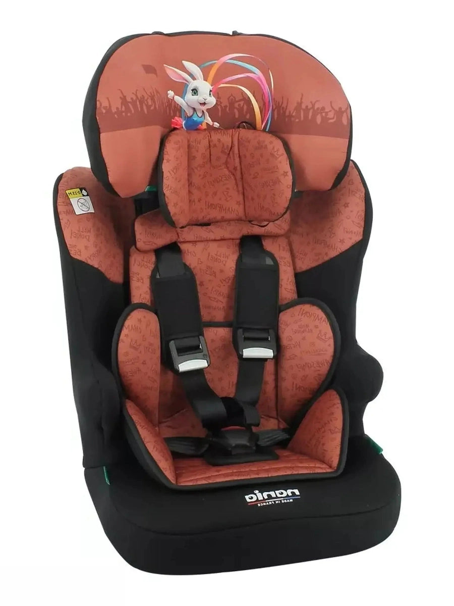Nania Race I Car Seat I-size High Back Booster 76-140Cm Rabbit Gymnast Nania Mama's Joy