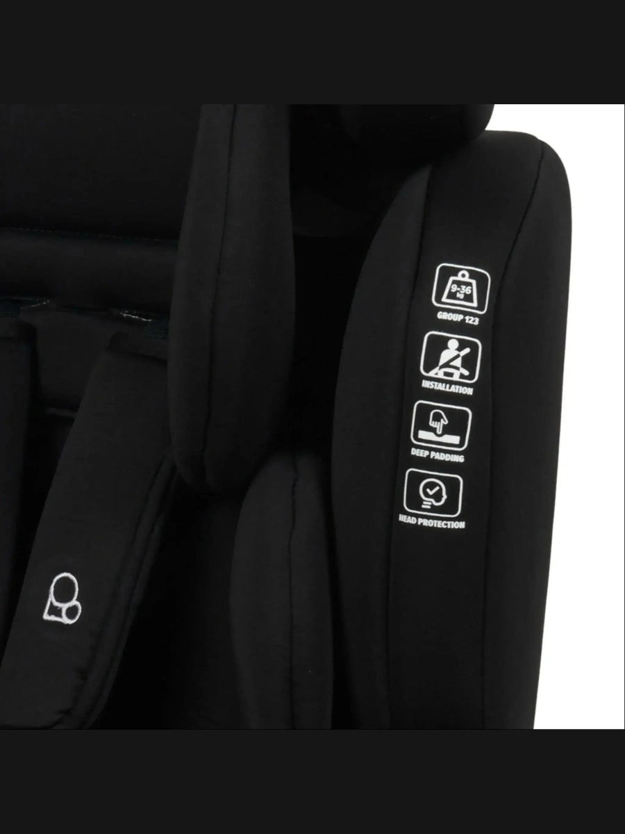 Puggle Maxi Gro Comfort Plus Group 1/2/3 Eco Car Seat - Storm Black Puggle Mama's Joy