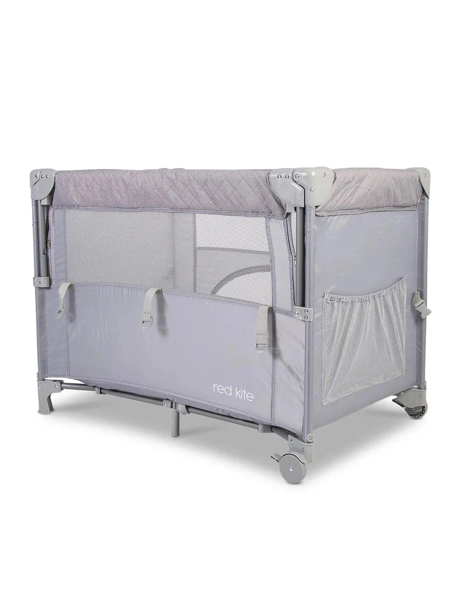 Red Kite Dreamer Bedside Crib – Quilt Grey Red Kite Mama's Joy