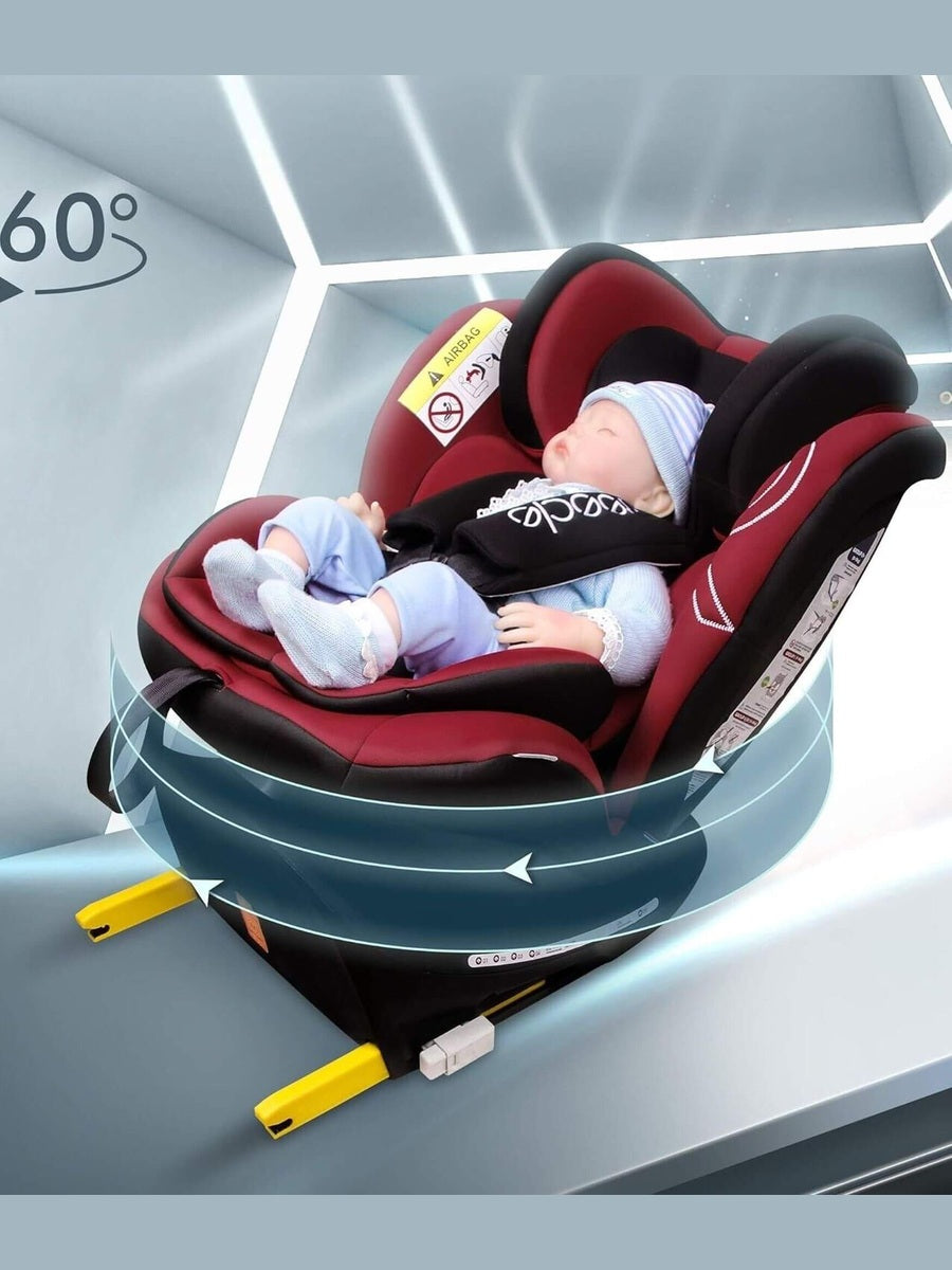 Reecle 360 Swivel ISOFIX Car Seat for Group 0+1/2/3 Red Reecle Mama's Joy