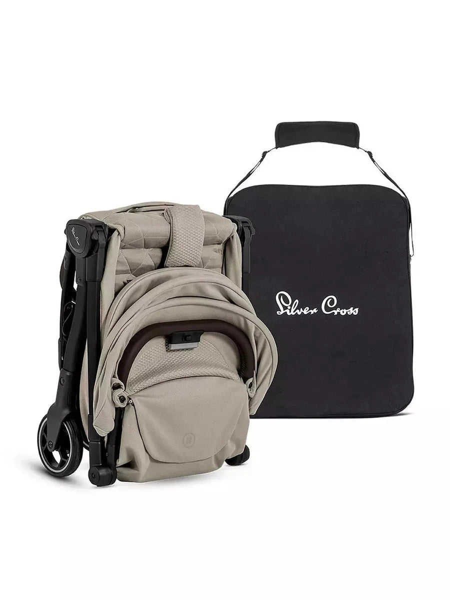 Silver Cross Clic 2 Pushchair with Travel Bag – Latte Silver Cross Mama's Joy