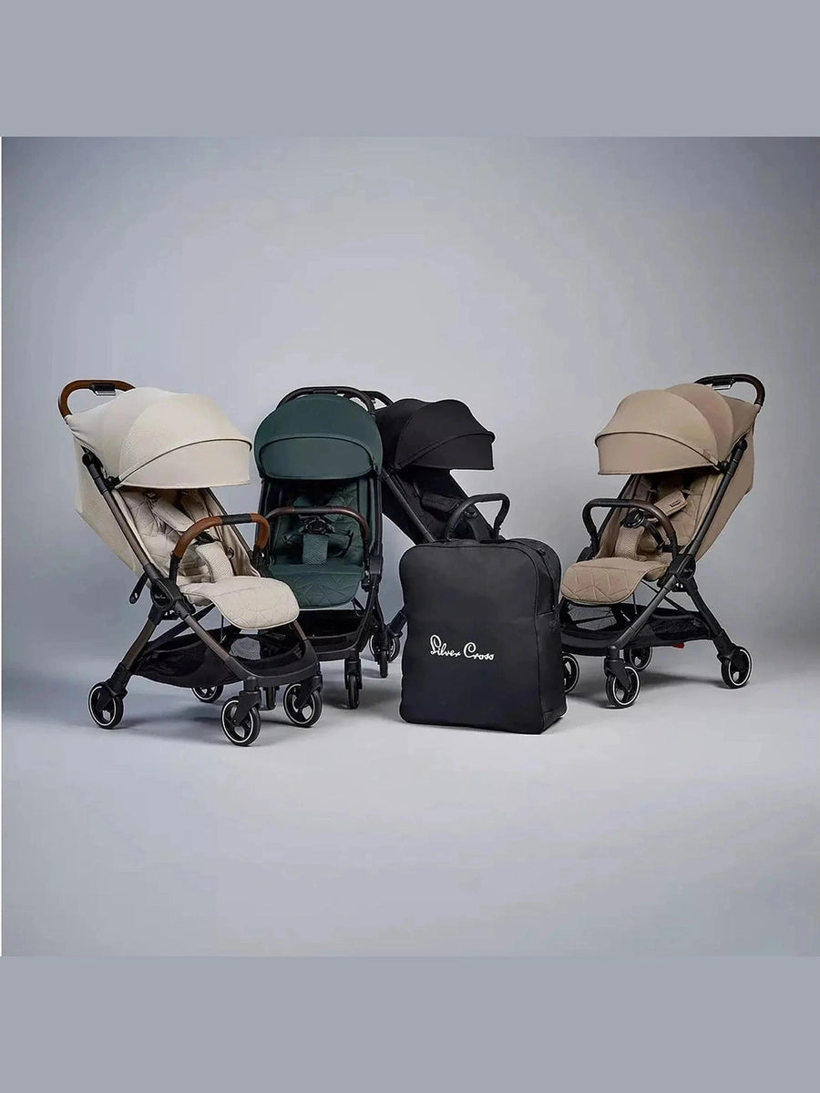 Silver Cross Clic 2 Pushchair with Travel Bag – Latte Silver Cross Mama's Joy