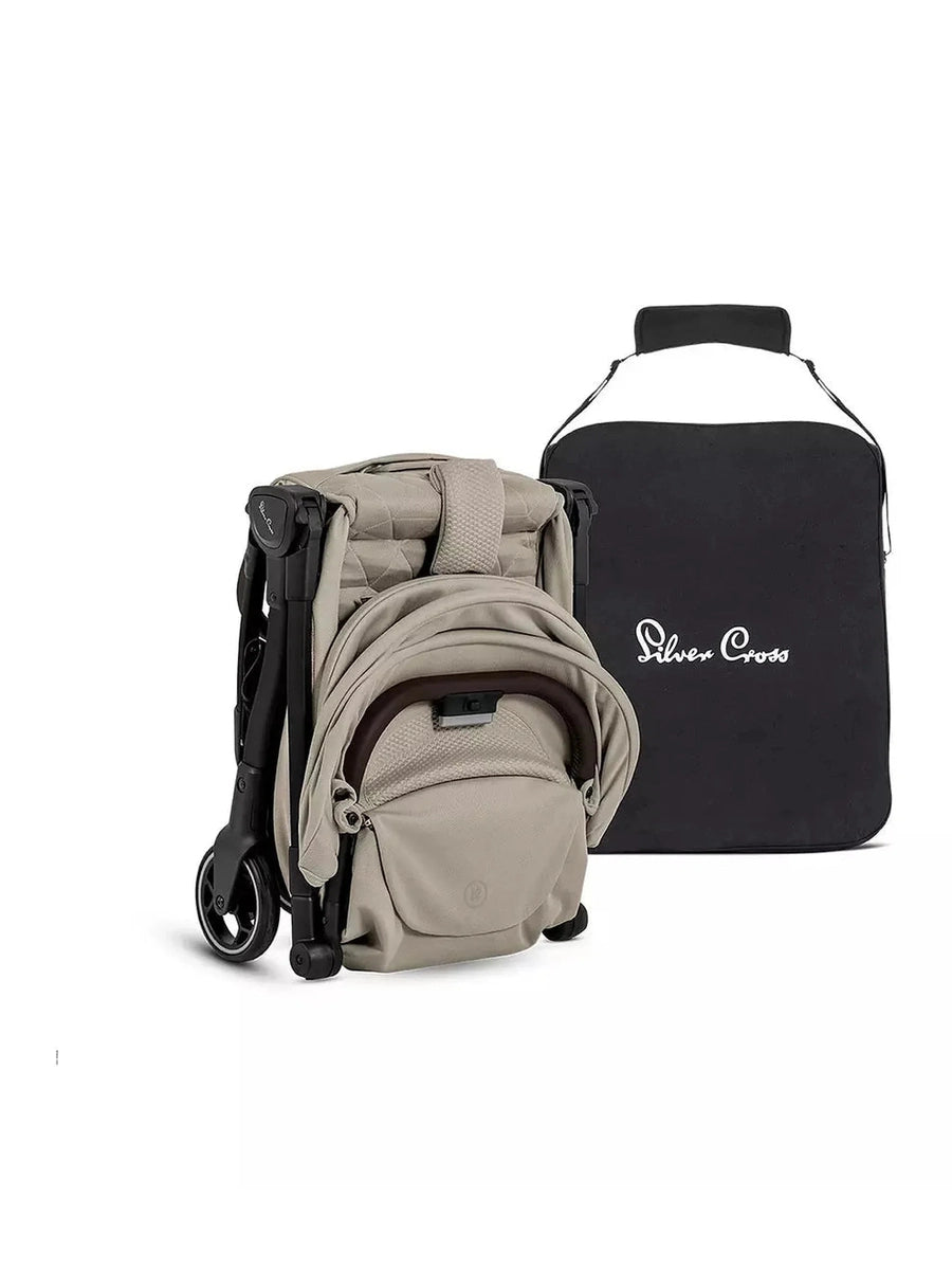Silver Cross Clic 2 Pushchair with Travel Bag – Latte Silver Cross Mama's Joy