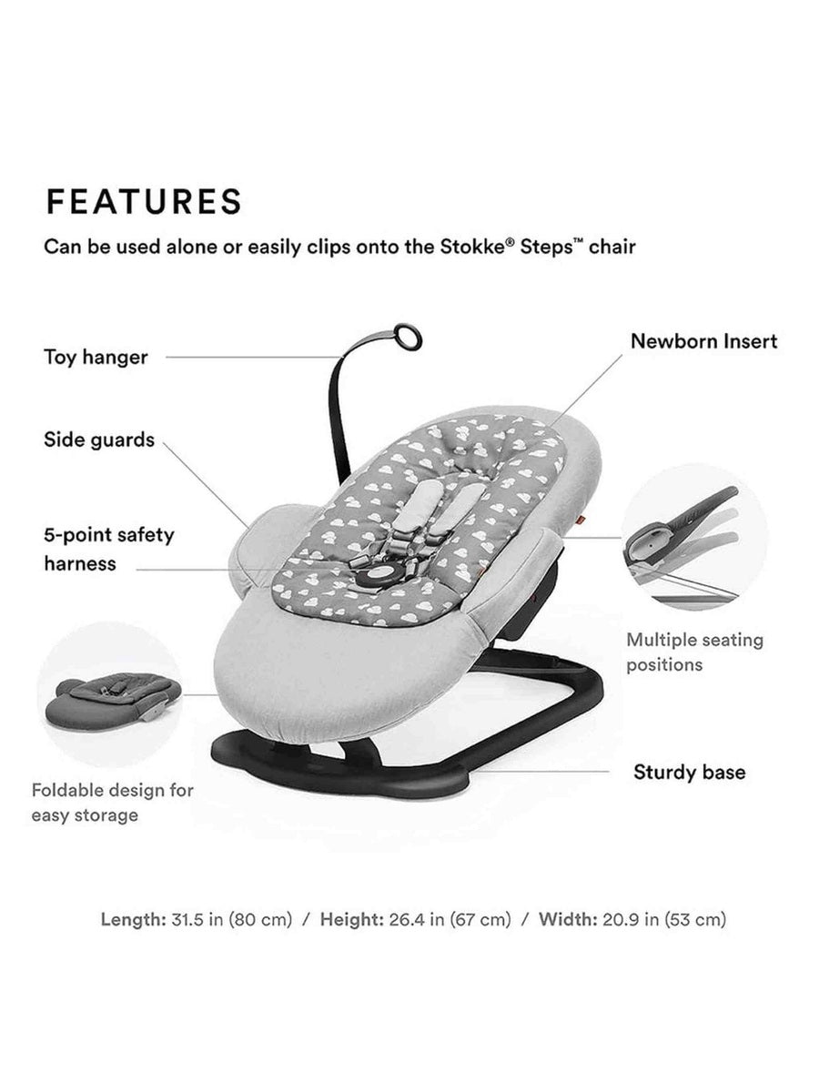 Stokke Steps Baby Bouncer Grey Clouds Stokke Mama's Joy