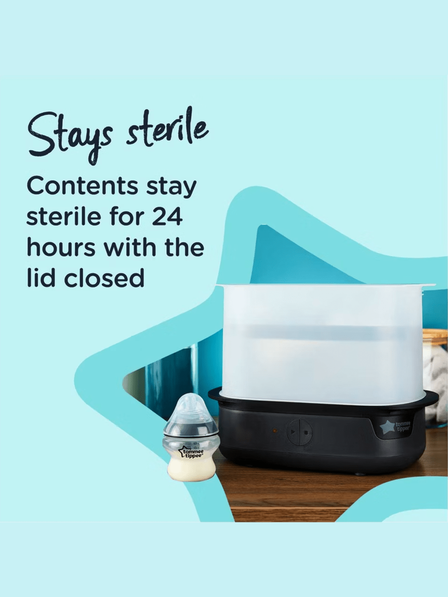 Tommee Tippee Black Supersteam Electric Steam Steriliser - Black Tommee Tippee Mama's Joy