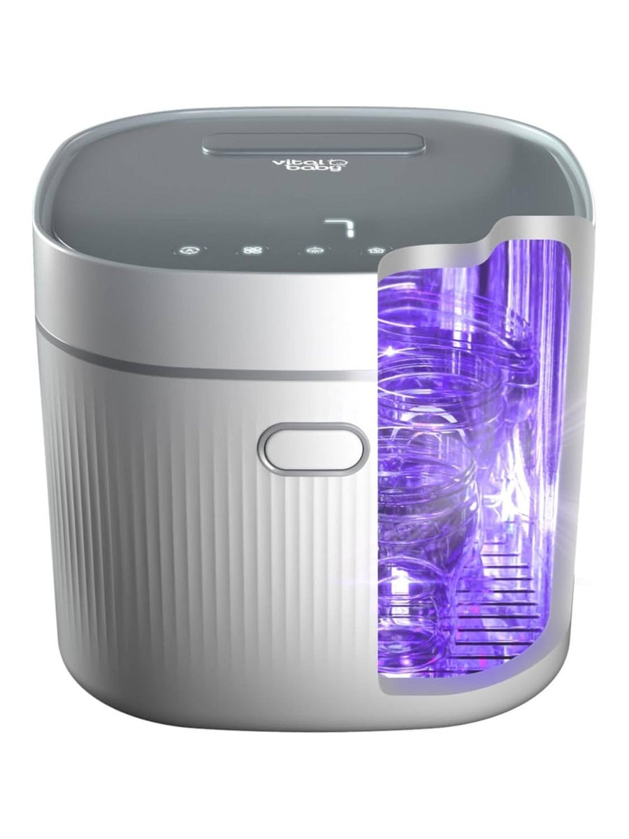 Vital Baby Advanced Pro UV Steriliser & Dryer – 5-Minute UV Sterilisation, HEPA Filter, No Water or Heat - White Vital Baby Mama's Joy