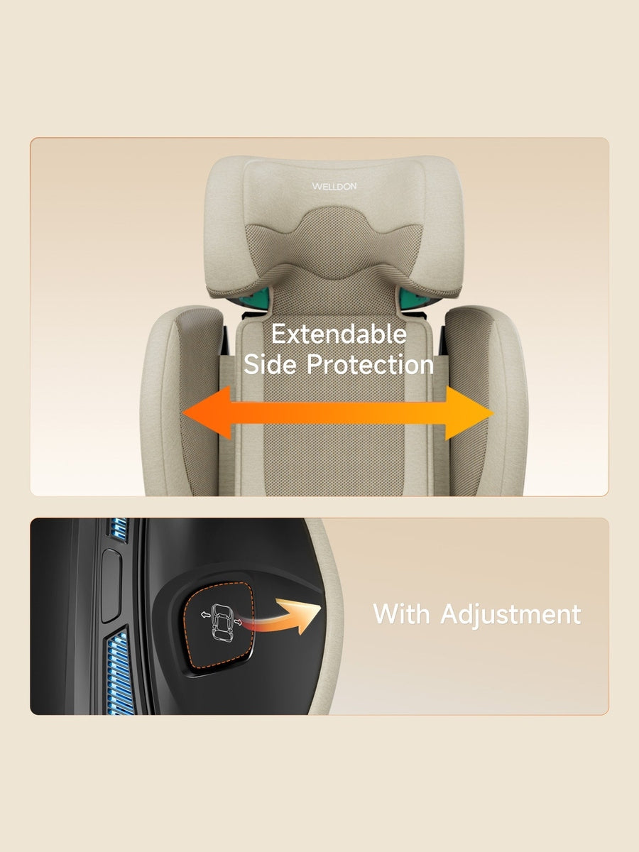 Welldon Cocoon Travel 2 High Back Booster Car Seat – Sahara