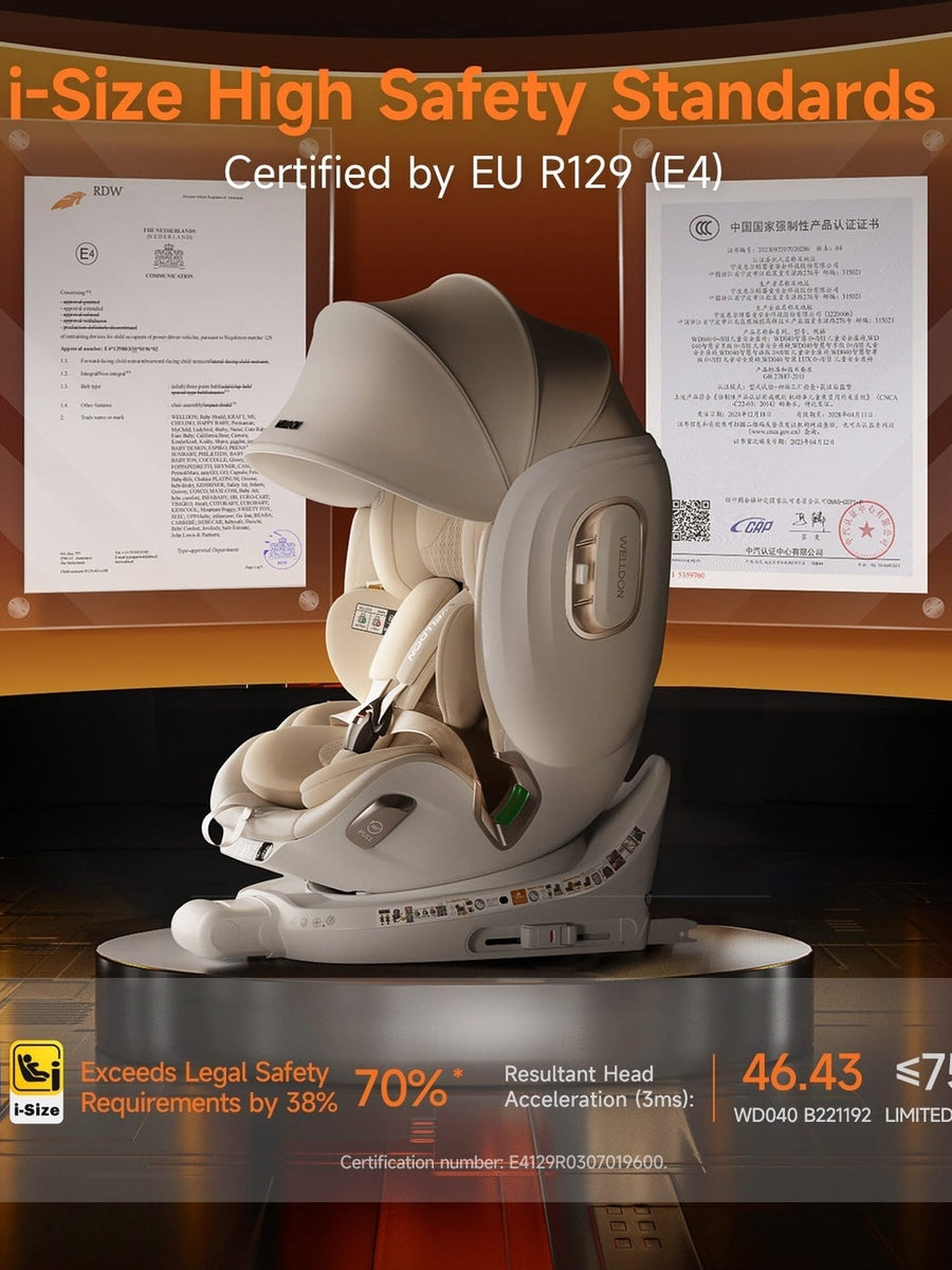 Welldon Smart Turn Lux - Smart Electric Childs Car Seat – Ivory Welldon Mama's Joy