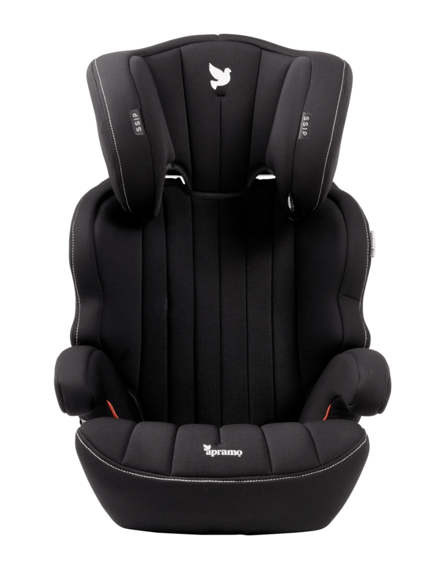 Apramo Ostara Fix High Back Booster Car Seat, Group 2/3 3–12 Years – Black Platinum Apramo Mama's Joy