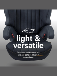 Apramo Ostara Fix High Back Booster Car Seat, Group 2/3 3–12 Years – Black Platinum Apramo Mama's Joy